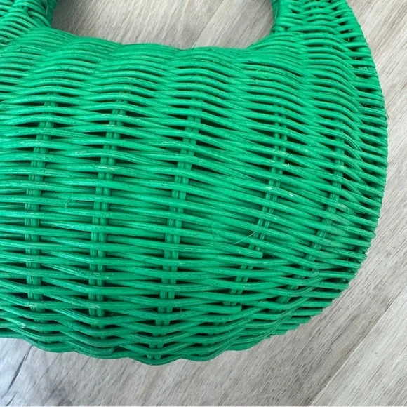 Kate Spade x Target Green Wicker Crescent Bag - Picture 2 of 12
